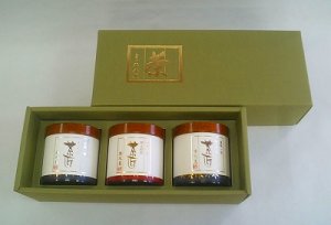 画像1: 高級煎茶3本化粧缶各１００ｇ入セット (1)